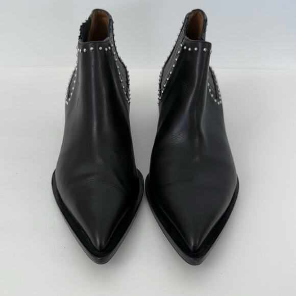 Givenchy Studded Pointed Toe Booties Short Boots Black Leather Fit like US 9.5 - Picture 3 of 14